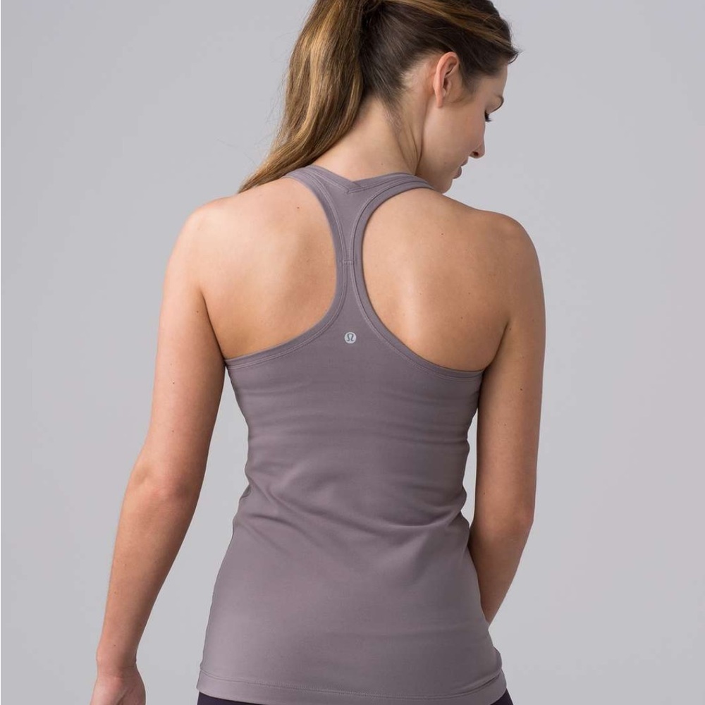 Lululemon cool racer back gray tank top size 4 super soft best workout top